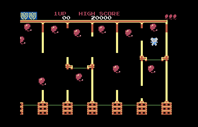 Mappy, il round bonus con i palloncini
